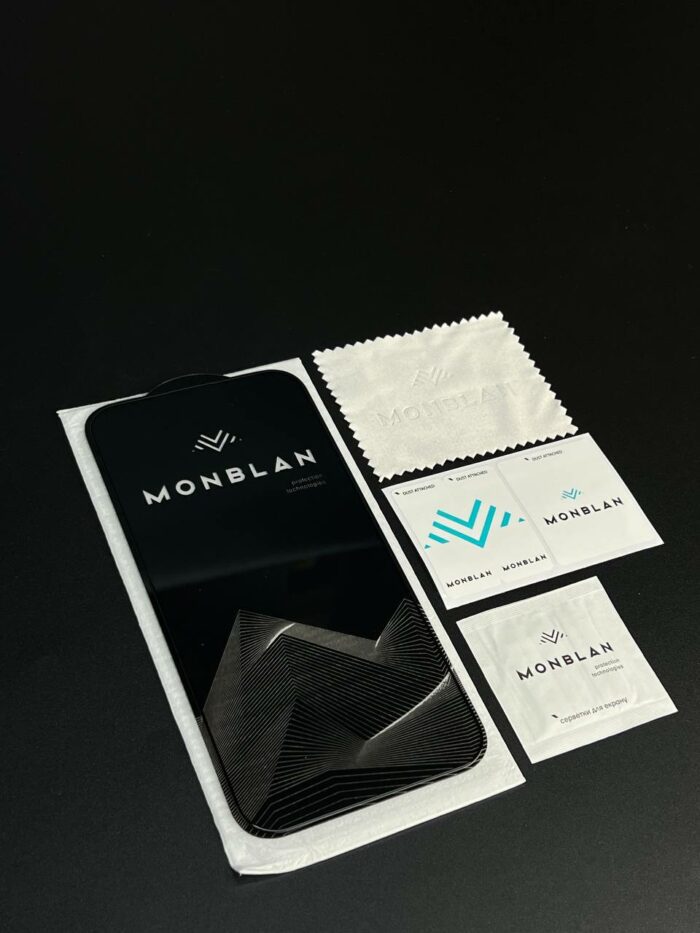 Захисне скло Monblan для iPhone 14 Pro Max 2.5D Anti Static 0.26mm (Black) купити оптом