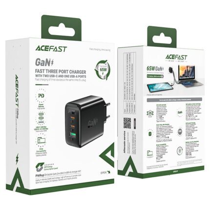 Адаптер Acefast GaN A41 2xUSB-C+USB-A  65W купити оптом