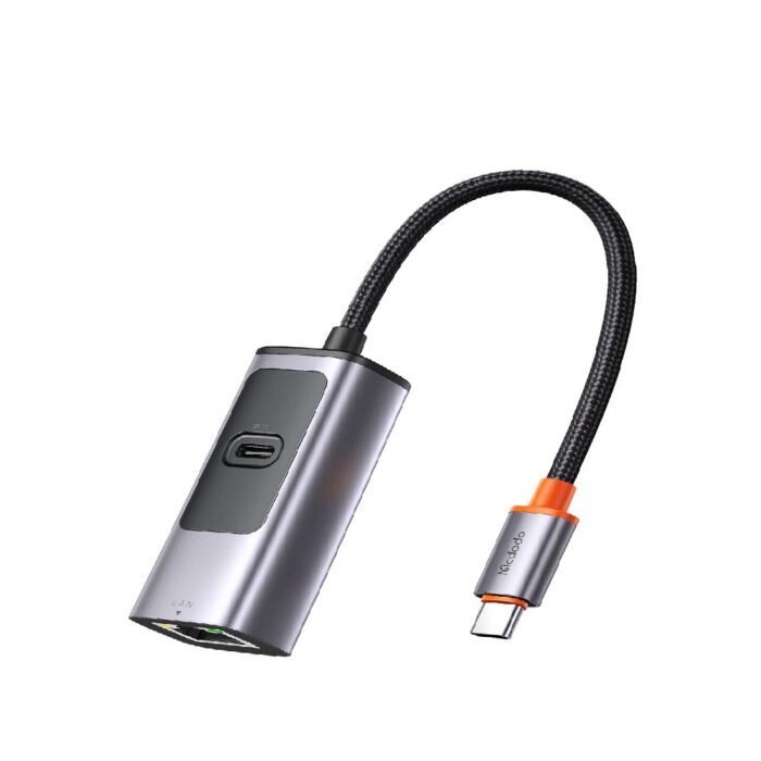 Перехідник McDodo [HU-0680] 2in1 USB-C to RJ45/USB-C 100w купити оптом