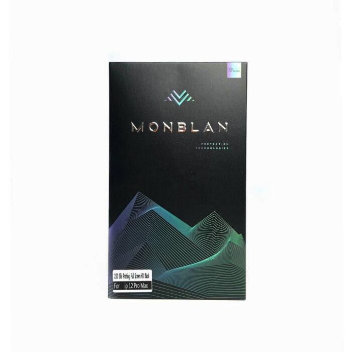 Захисне скло Monblan для iPhone 12 Pro Max 2.5D Anti Static 0.26mm (Black) купити оптом