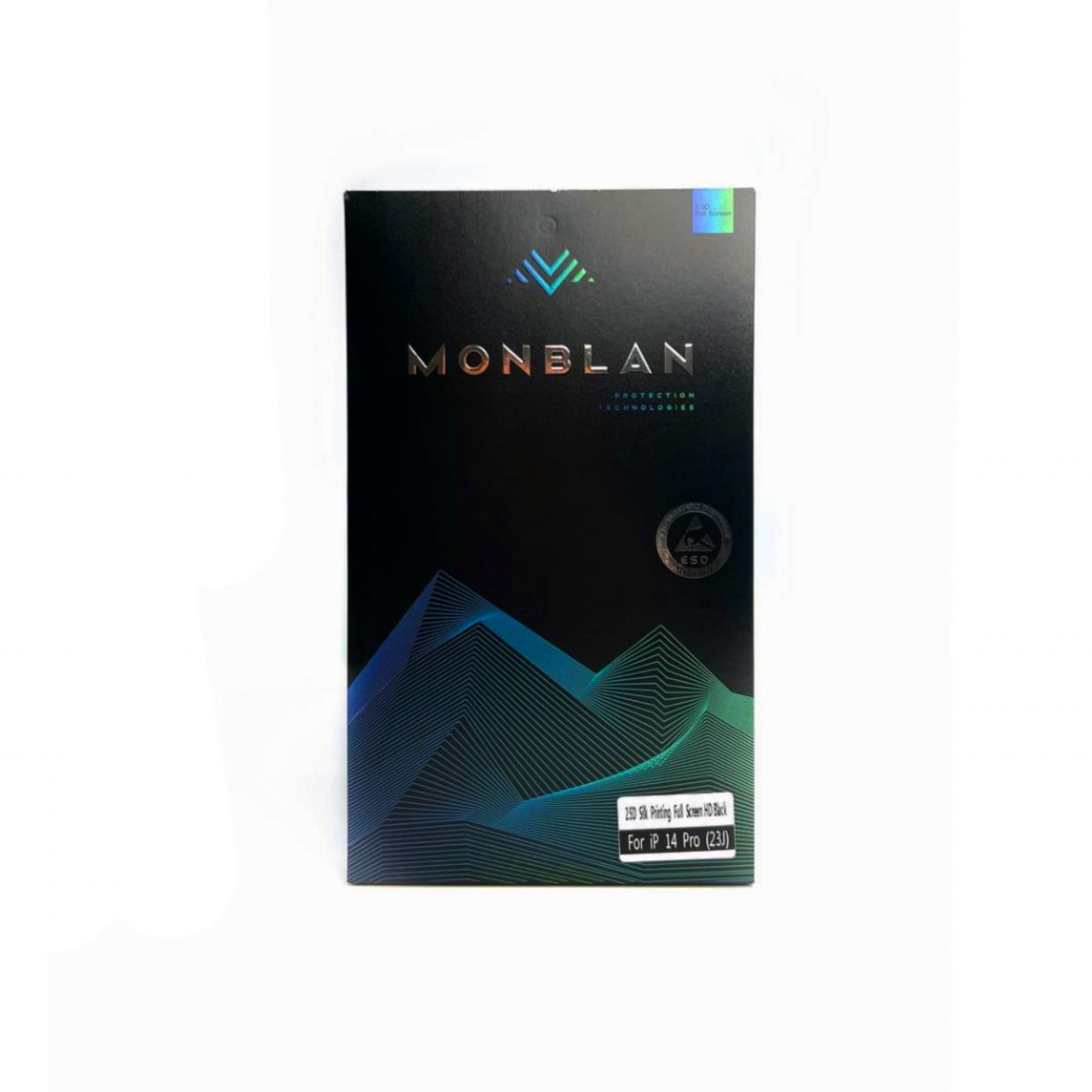 Захисне скло Monblan для iPhone 14 Pro 2.5D Anti Static 0.26mm (Black) купити оптом
