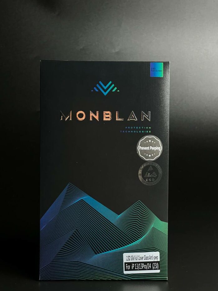 Захисне скло Monblan для iPhone 13/13 Pro/14 2.5D Anti Peep 0.26mm (black) купити оптом