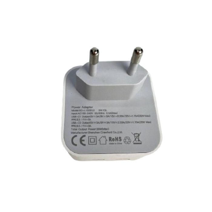 Комплект XO [L102] 35W 2xUSB-C + Кабель USB-C to lightning купити оптом