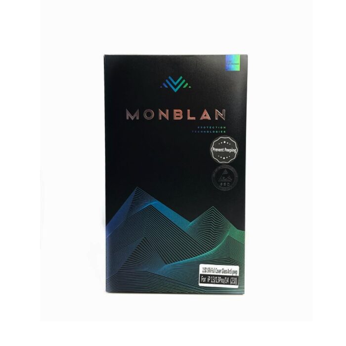 Захисне скло Monblan для iPhone 13/13 Pro/14 2.5D Anti Peep 0.26mm (black) купити оптом