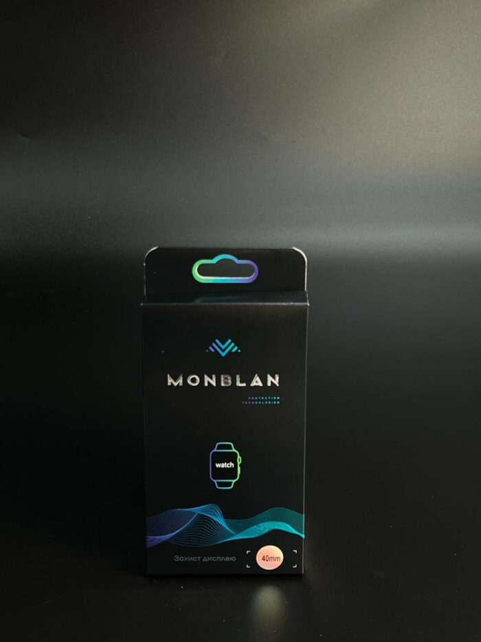 Захисне скло Monblan для Apple Watch 40mm 3D Full Glue (Black) купити оптом