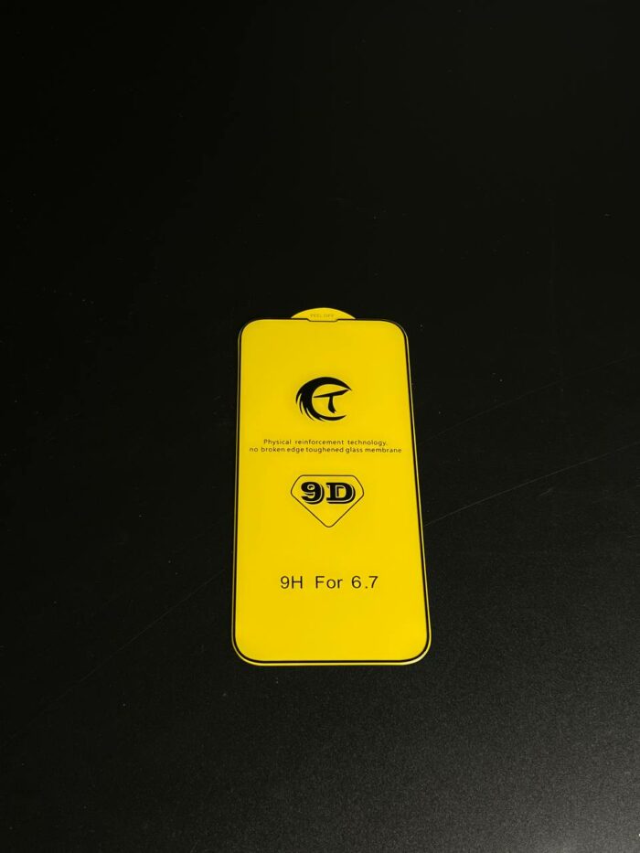 Захисне скло 9D для iPhone 13 Pro Max/14 Plus техпак (Black) купити оптом