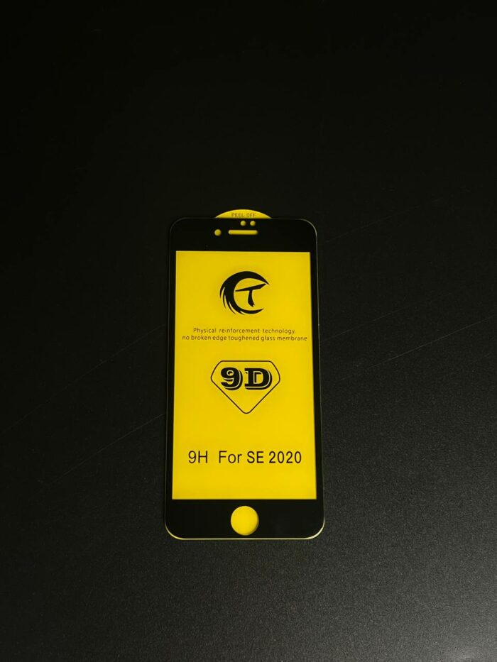 Захисне скло 9D для iPhone SE2/SE3 техпак (Black) купити оптом