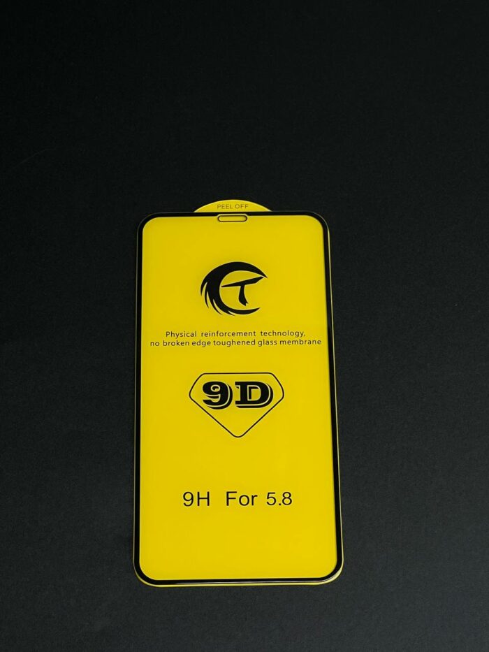 Захисне скло 9D для iPhone X/Xs/11 Pro техпак (Black) купити оптом
