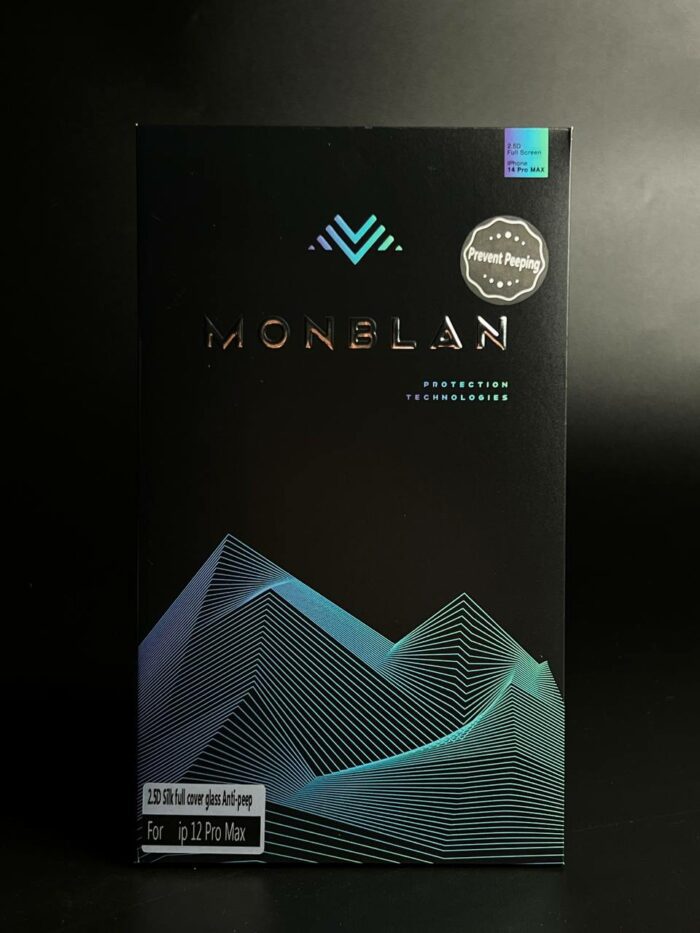Захисне скло Monblan для iPhone 12 Pro Max 2.5D Anti Peep 0.26mm (black) купити оптом