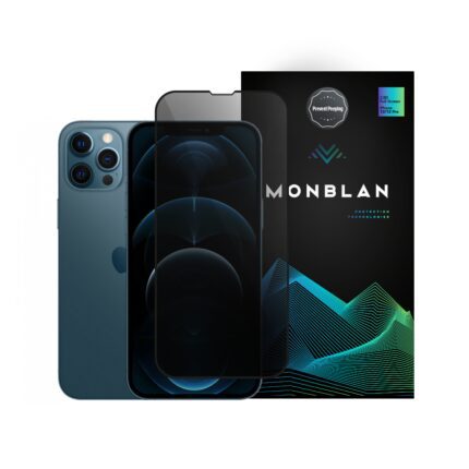 Захисне скло Monblan для iPhone 12/12 Pro 2.5D Anti Peep 0.26mm (black) купити оптом
