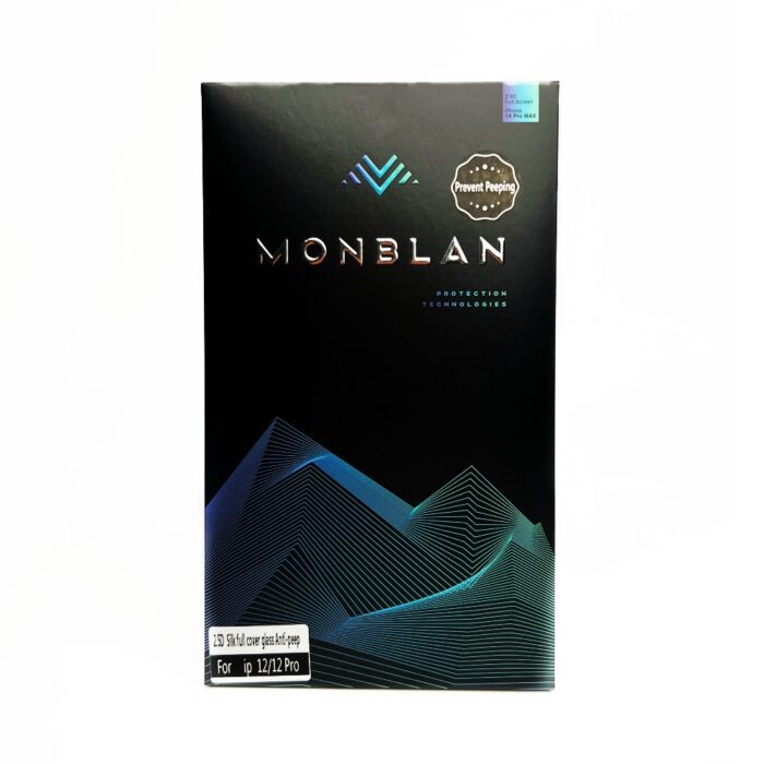 Захисне скло Monblan для iPhone 12/12 Pro 2.5D Anti Peep 0.26mm (black) купити оптом