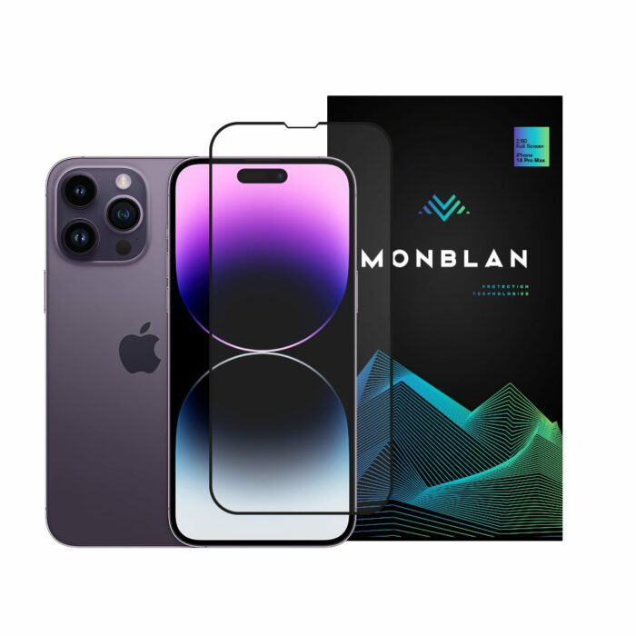 Захисне скло Monblan для iPhone 15 Pro Max 2.5D Anti Static 0.26mm [Dust-Proof] (Black) купити оптом