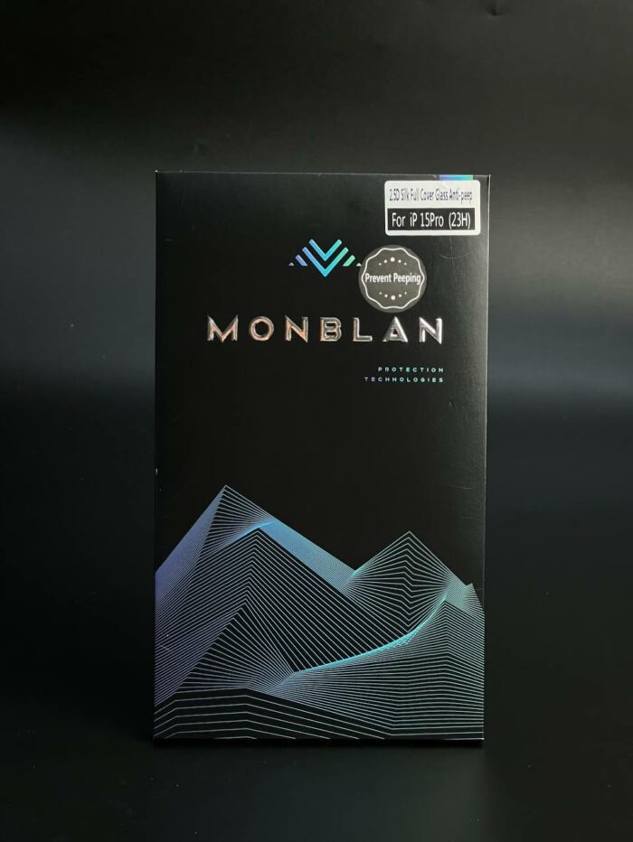 Захисне скло Monblan для iPhone 15 Pro 2.5D Anti Peep 0.26mm [Dust-Proof] (Black) купити оптом