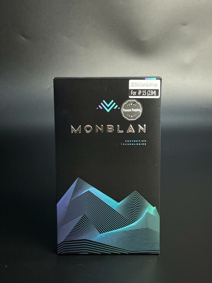 Захисне скло Monblan для iPhone 15 2.5D Anti Peep 0.26mm [Dust-Proof] (Black) купити оптом
