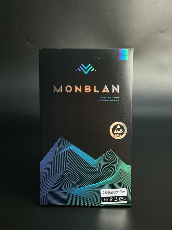 Захисне скло Monblan для iPhone 15 2.5D Anti Static 0.26mm [Dust-Proof] (Black) купити оптом