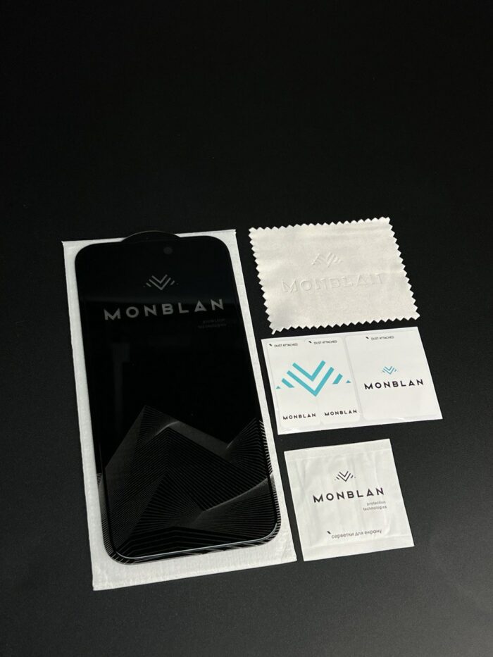 Захисне скло Monblan для iPhone 15 Pro Max 2.5D Anti Peep 0.26mm [Dust-Proof] (Black) купити оптом