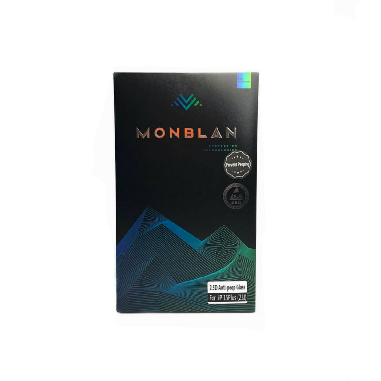 Захисне скло Monblan для iPhone 15 Plus/14 Pro Max 2.5D Anti Peep 0.26mm [Dust-Proof] (Black) купити оптом