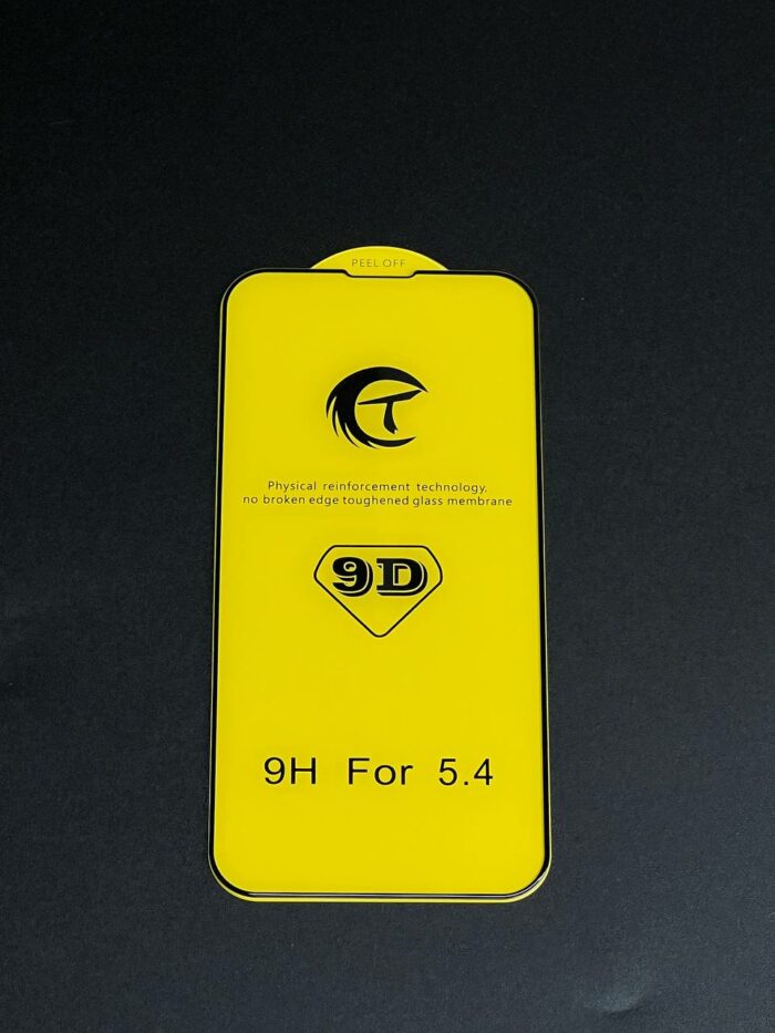 Захисне скло 9D для iPhone 13 Mini техпак (Black) купити оптом
