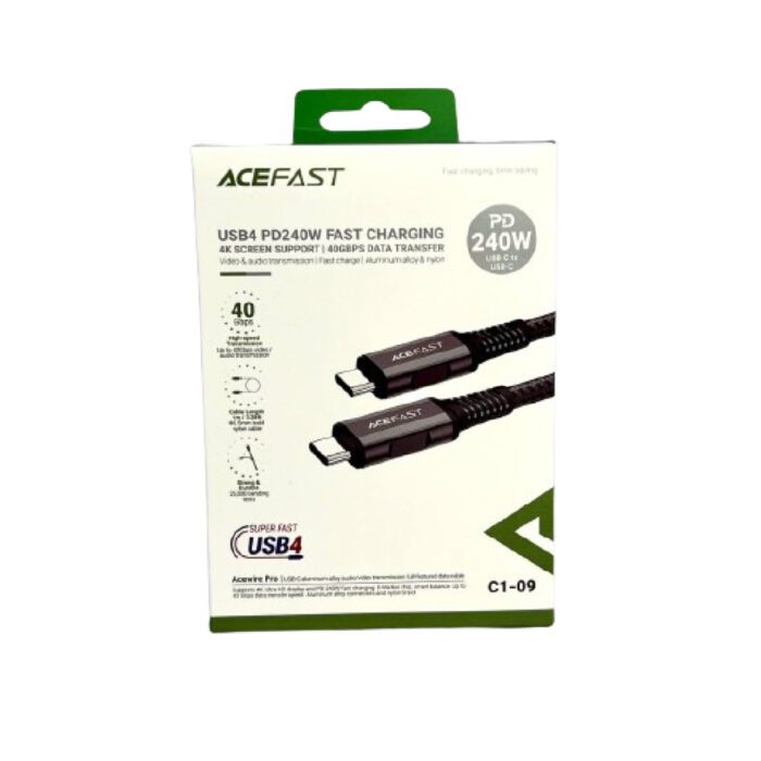 Кабель Acefast C1-09 USB-C to USB-C Aluminium Series купити оптом