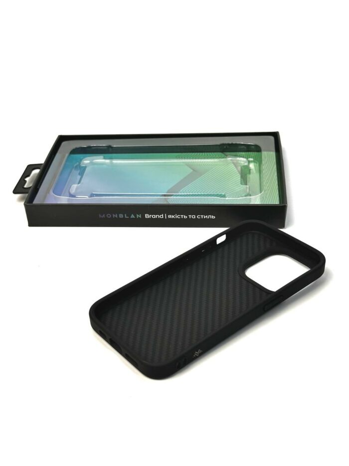 Чохол Monblan для iPhone 14 Pro [MKM14P] Kevlar Magnetic Series (Black-Grey) купити оптом