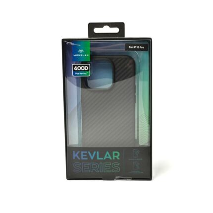 Чохол Monblan для iPhone 15 Pro [MKM15P] Kevlar Magnetic Series (Black-Grey) купити оптом
