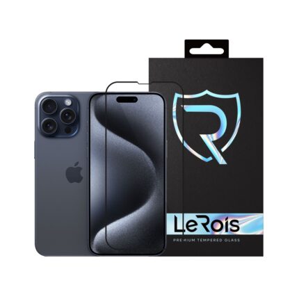 Захисне скло LeRois для iPhone 15 Pro Max 3D [+ Matte Back Film] (Black) купити оптом